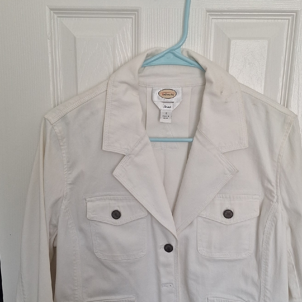 Talbot's Off-White Denim Jacket